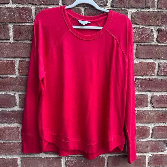 Athleta Mindset Sweatshirt soft red women's medium NEW - Picture 3 of 5